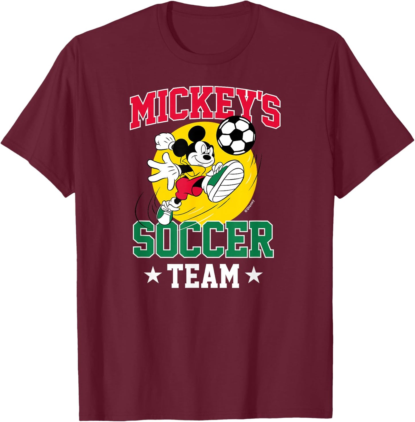 Disney - Mickey's Soccer Team T-Shirt - T-Shirt | Maroon