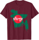 Chandpur Bangladesh Bangladeshi Flag Map Souvenir Pride T-Shirt - T-Shirt | Maroon