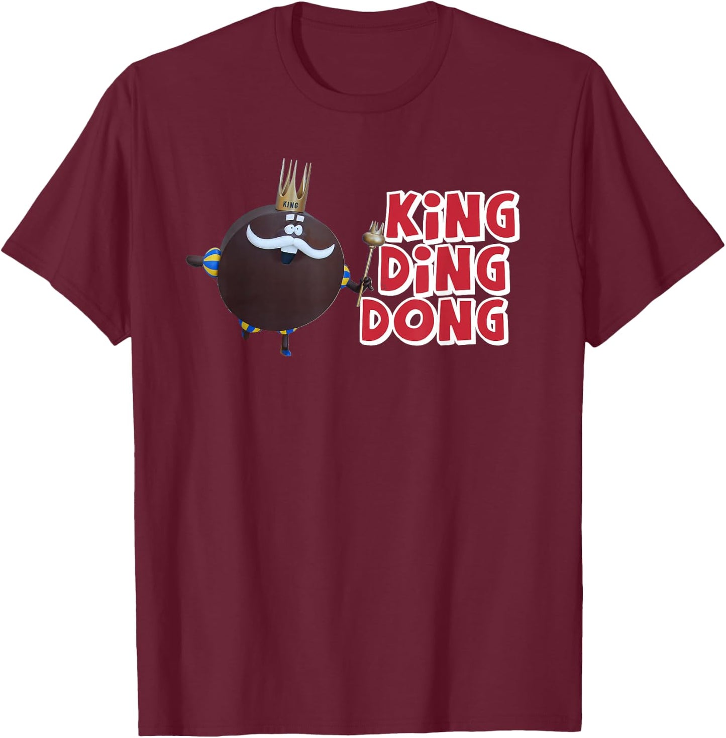 King Ding Dong | King of the Dongs T-Shirt - T-Shirt | Maroon