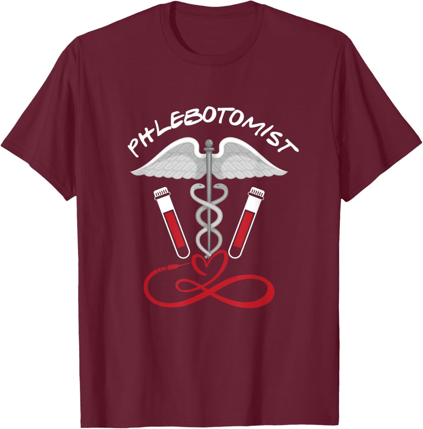 Phlebotomist | Phlebotomy Nurse | Veins Blood T-Shirt - T-Shirt | Maroon