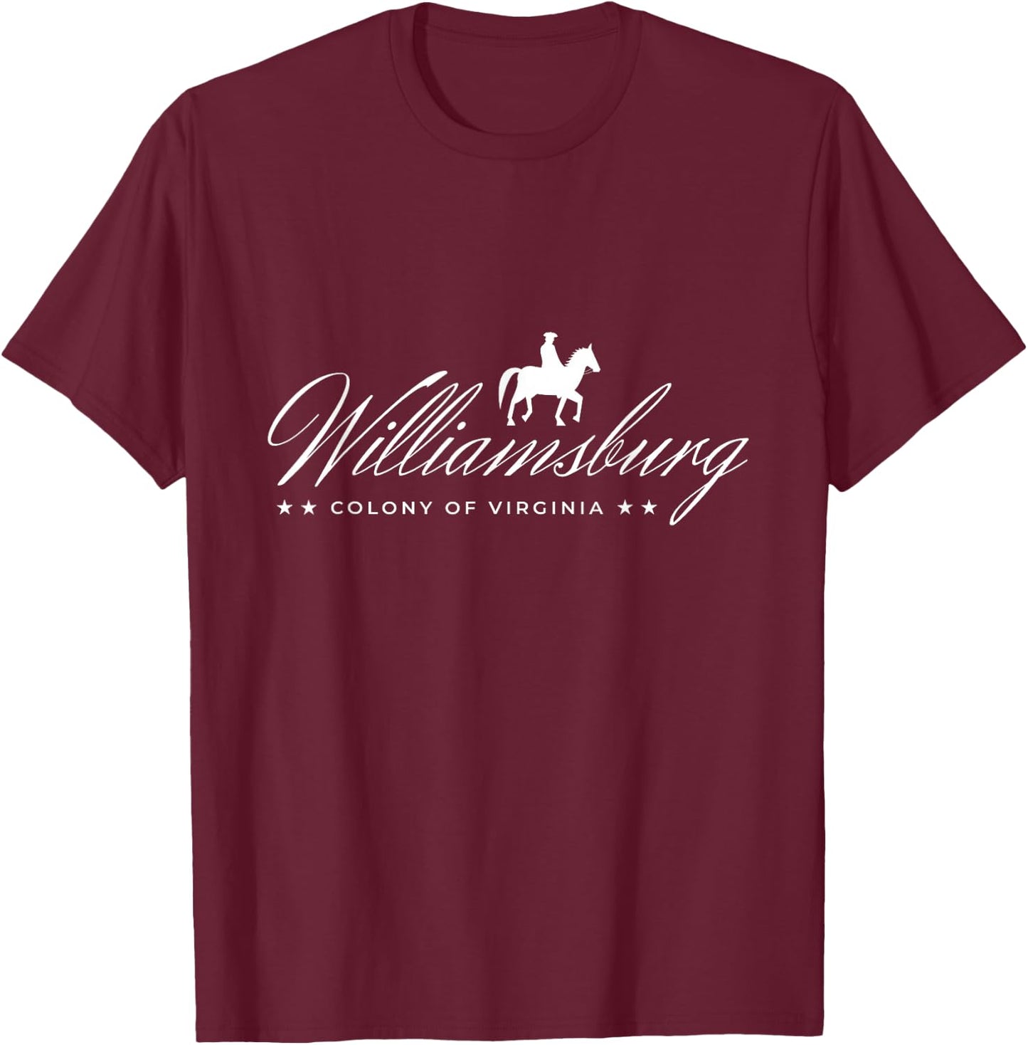 New Wave Fashion 1980s Colonial Williamsburg Virginia VA Colony Travel Souvenir T-Shirt - T-Shirt | Maroon