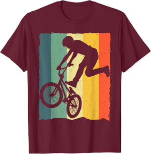 Cool Vintage BMX Women Boys Bike BMX Racing Riders T-Shirt - T-Shirt | Maroon