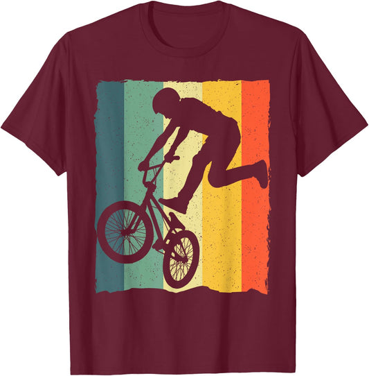 Cool Vintage BMX Women Boys Bike BMX Racing Riders T-Shirt - T-Shirt | Maroon