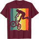 Cool Vintage BMX Women Boys Bike BMX Racing Riders T-Shirt - T-Shirt | Maroon