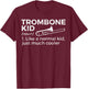 Trombone Kid Definition Trombone Player T-Shirt - T-Shirt | Maroon