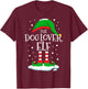 The Dog Lover Elf Christmas Family Matching Xmas Dog Mom Dad T-Shirt - T-Shirt | Maroon