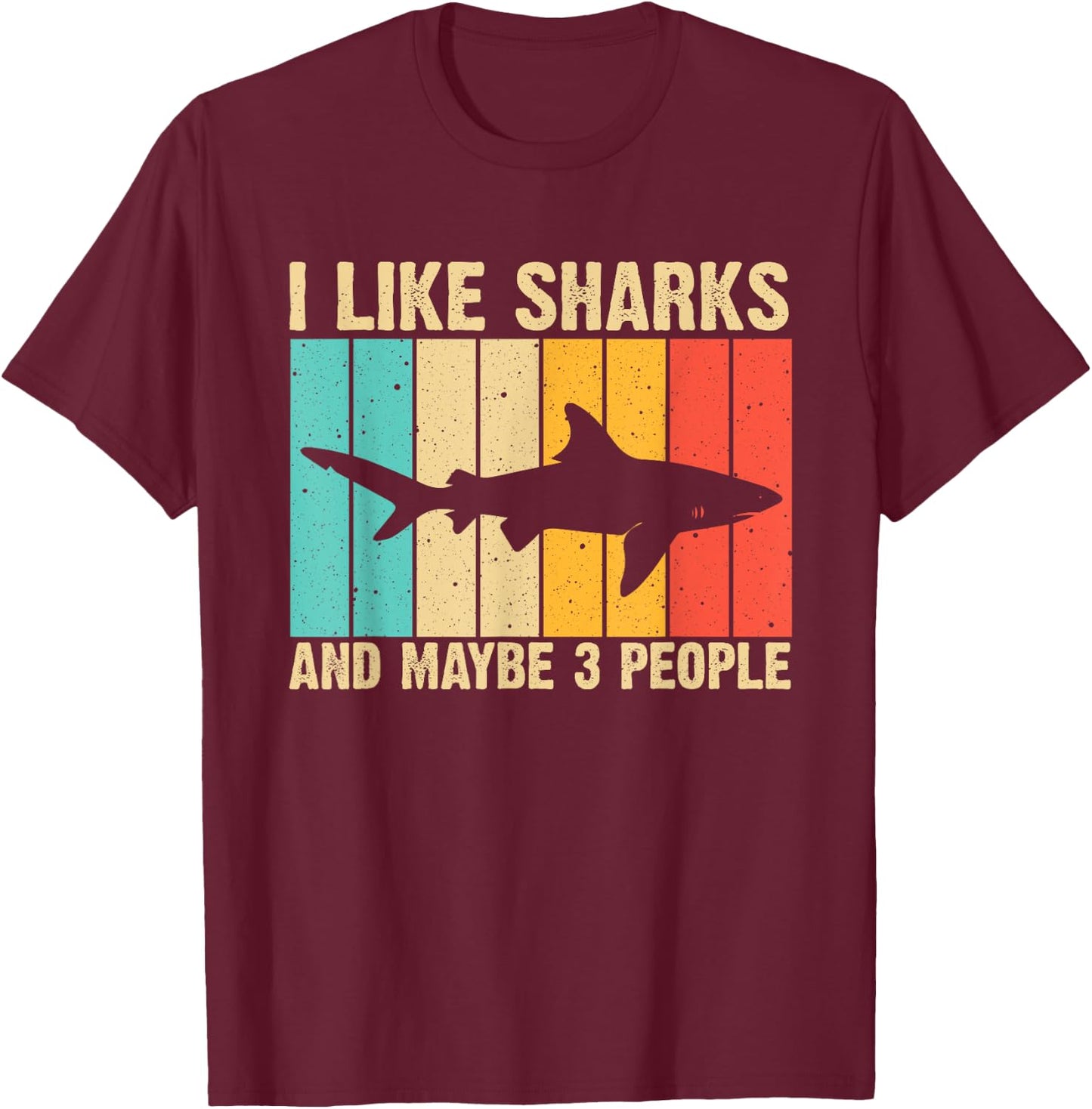Funny Shark Design For Kids Men Women Animal Shark Stuff T-Shirt - T-Shirt | Maroon