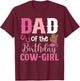 Dad Of The Birthday Cow Girl Rodeo Cowgirl 1st Birthday T-Shirt - T-Shirt | Maroon