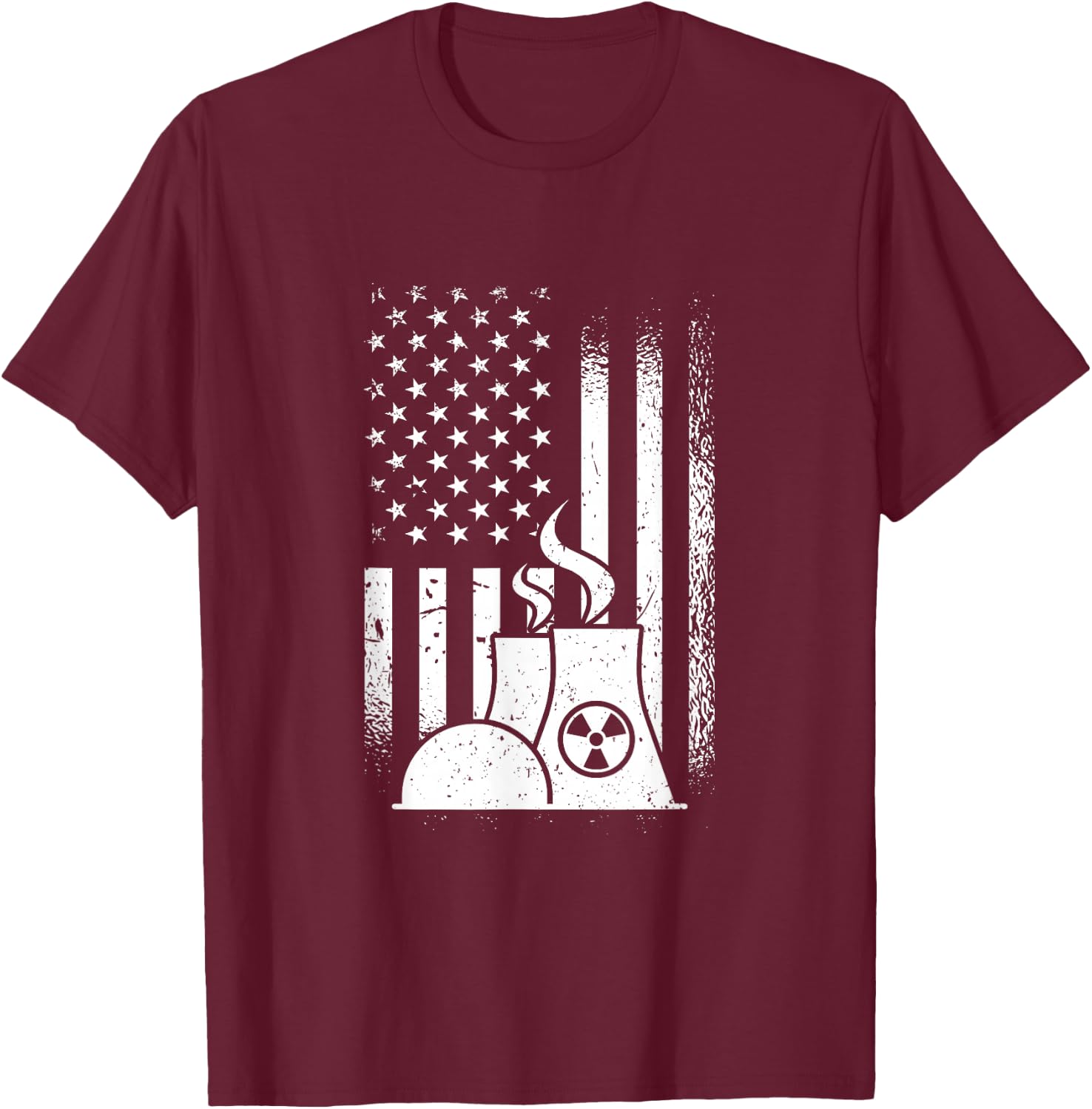 American Nuclear Plant Worker T-Shirt - T-Shirt | Maroon