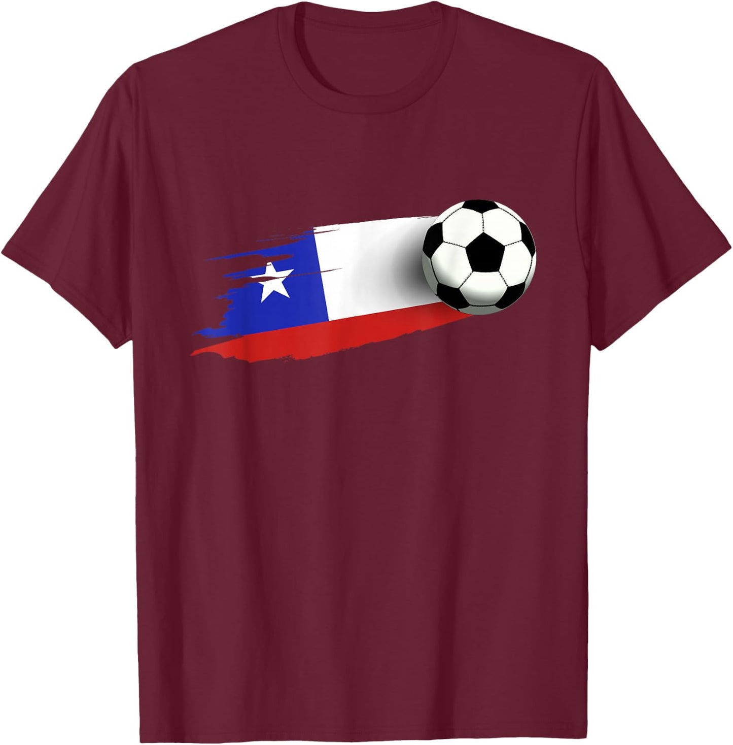 Chile Flag Jersey Chilean Soccer Team Chilean T-Shirt - T-Shirt | Maroon
