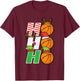 Christmas Basketball Ho Ho Ho Xmas Sports Men Boys Kids T-Shirt - T-Shirt | Maroon