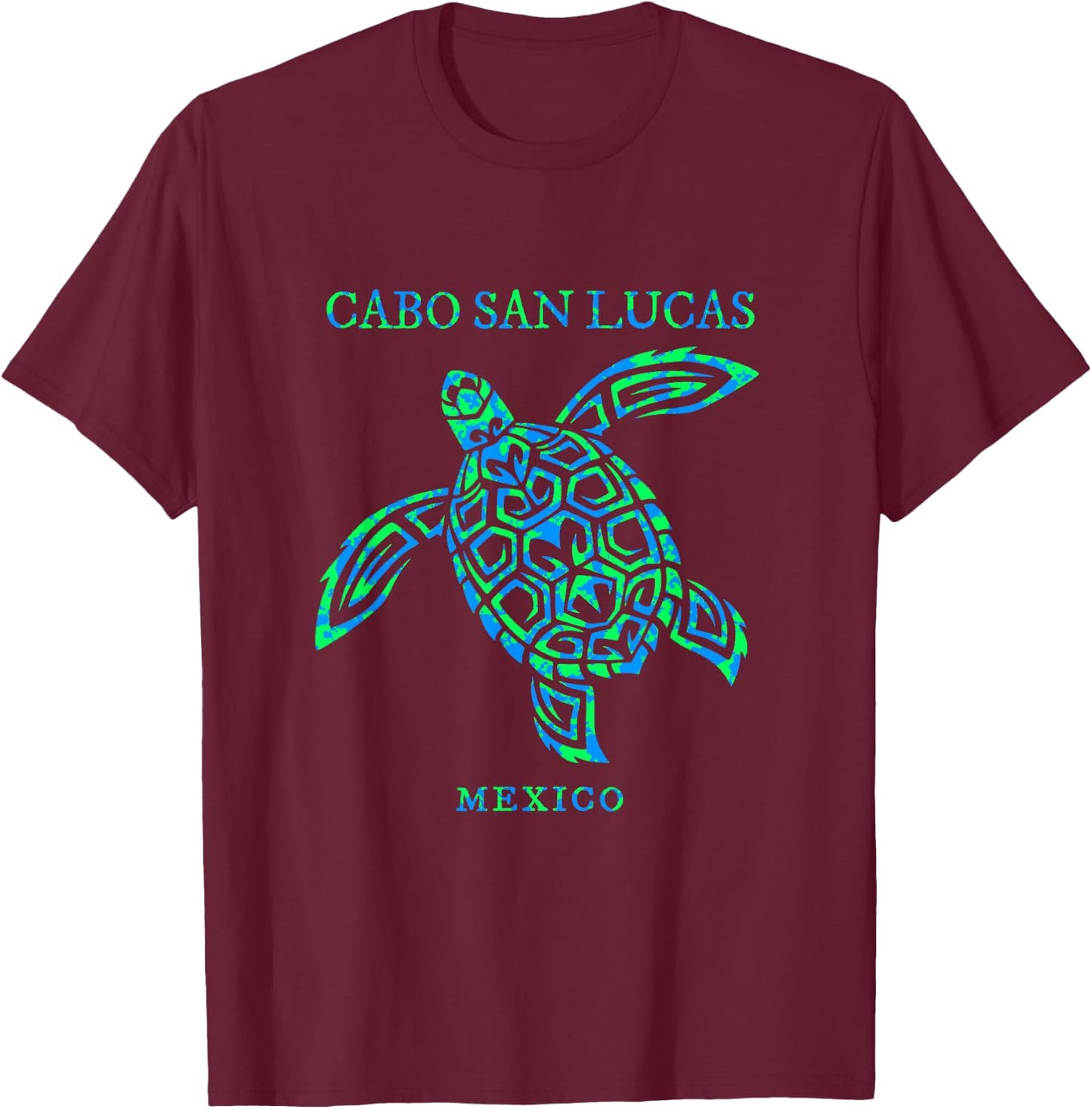 Cabo San Lucas Mexico Sea Turtle Boy Girl Vacation Souvenir T-Shirt - T-Shirt | Maroon