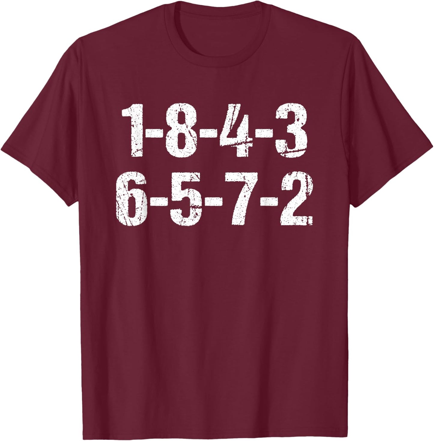 V8 Engine Ignition Sequence 18726543 Eight-Cylinder Car Tuning T-Shirt - T-Shirt | Maroon