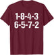 V8 Engine Ignition Sequence 18726543 Eight-Cylinder Car Tuning T-Shirt - T-Shirt | Maroon