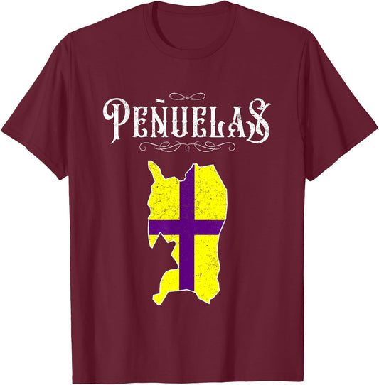 Hecho En Penuelas Camisas de Puerto Rico T-Shirt - T-Shirt | Maroon