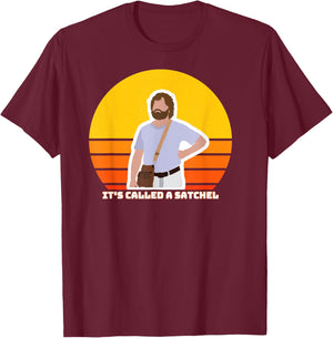 Hangover Movie, Classic Cinema, Funny Man's Satchel Shirt T-Shirt - T-Shirt | Maroon