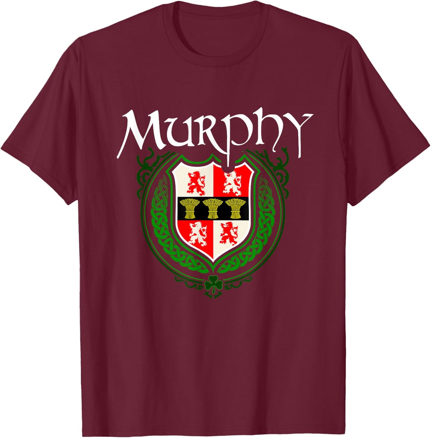 Murphy Surname Irish Clan Tartan Badge Ireland T-Shirt - T-Shirt | Maroon