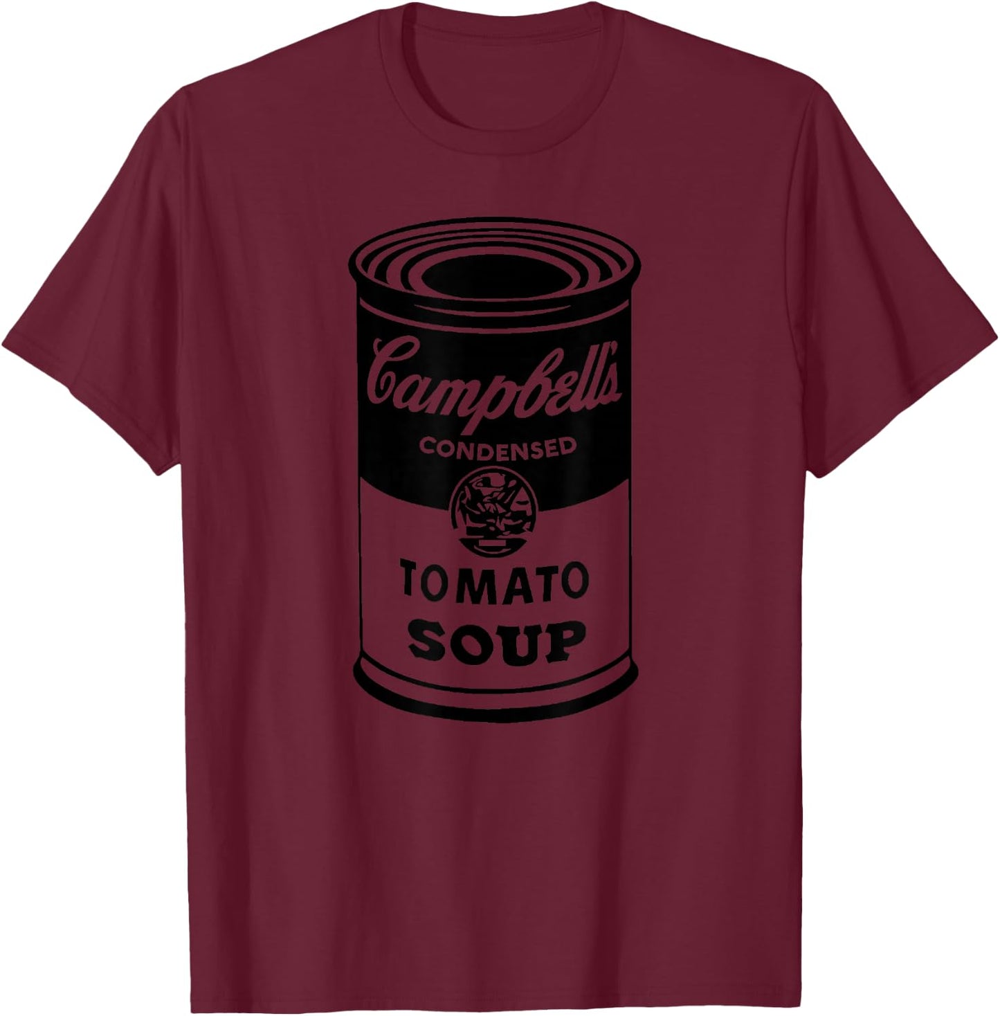 Tomato Soup Pop Art Motif Women's Men T-Shirt - T-Shirt | Maroon