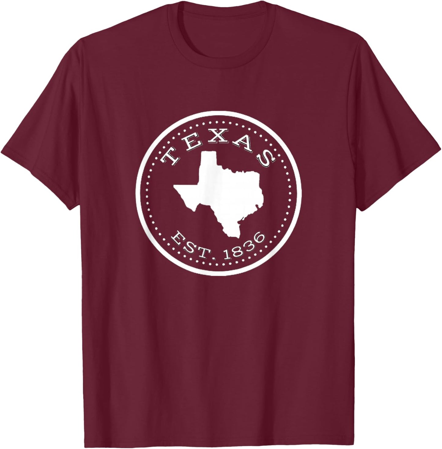 Vintage Texas Map For Souvenirs T-Shirt - T-Shirt | Maroon