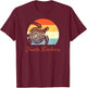 Santa Barbara, California Vintage Retro Sea Turtle T-Shirt - T-Shirt | Maroon