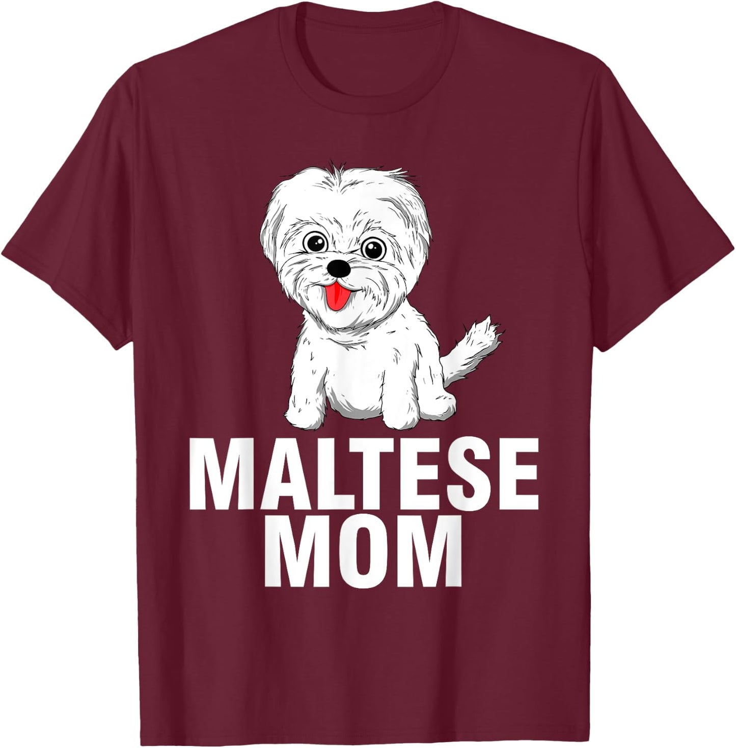 Cool Maltese Mom Girls Dog Groomer Dog Lover Owner T-Shirt - T-Shirt | Maroon