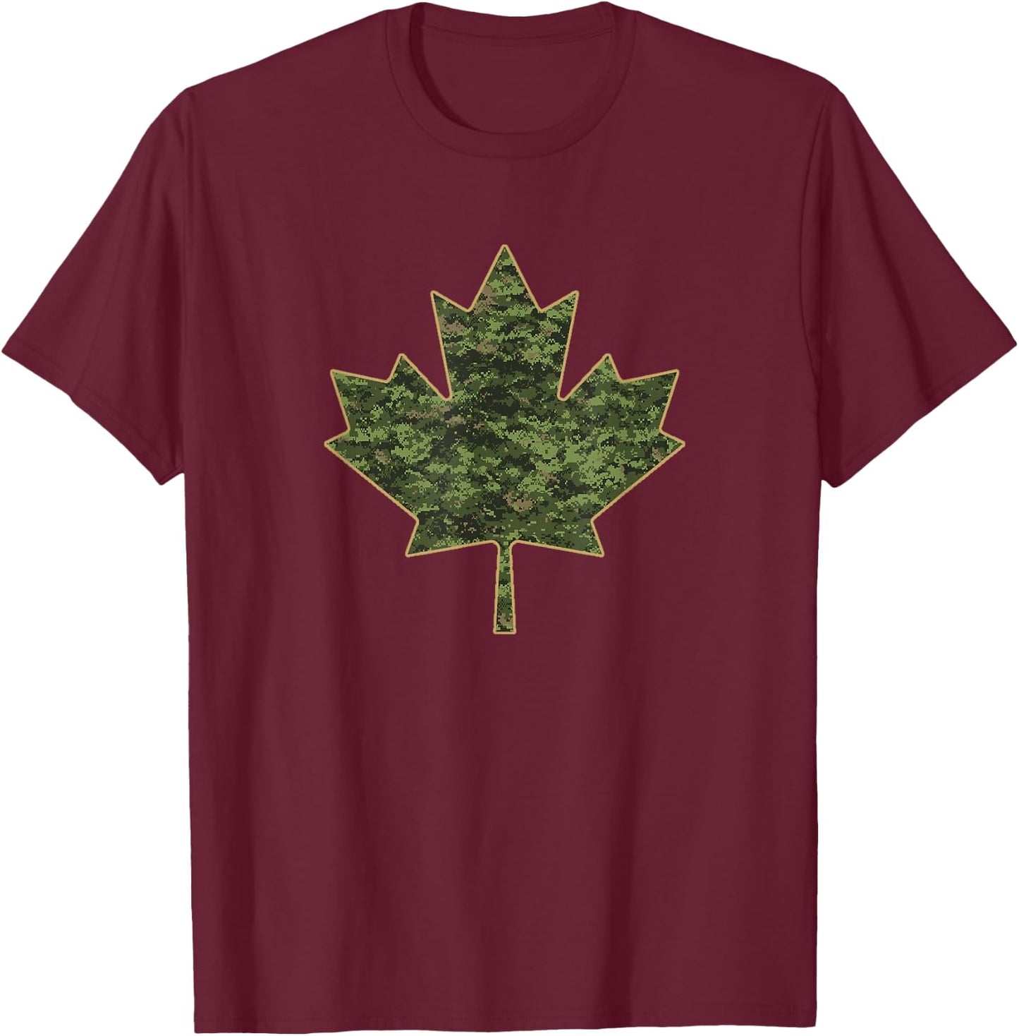 The Flag of Canada, Canadian Army T-Shirt - T-Shirt | Maroon