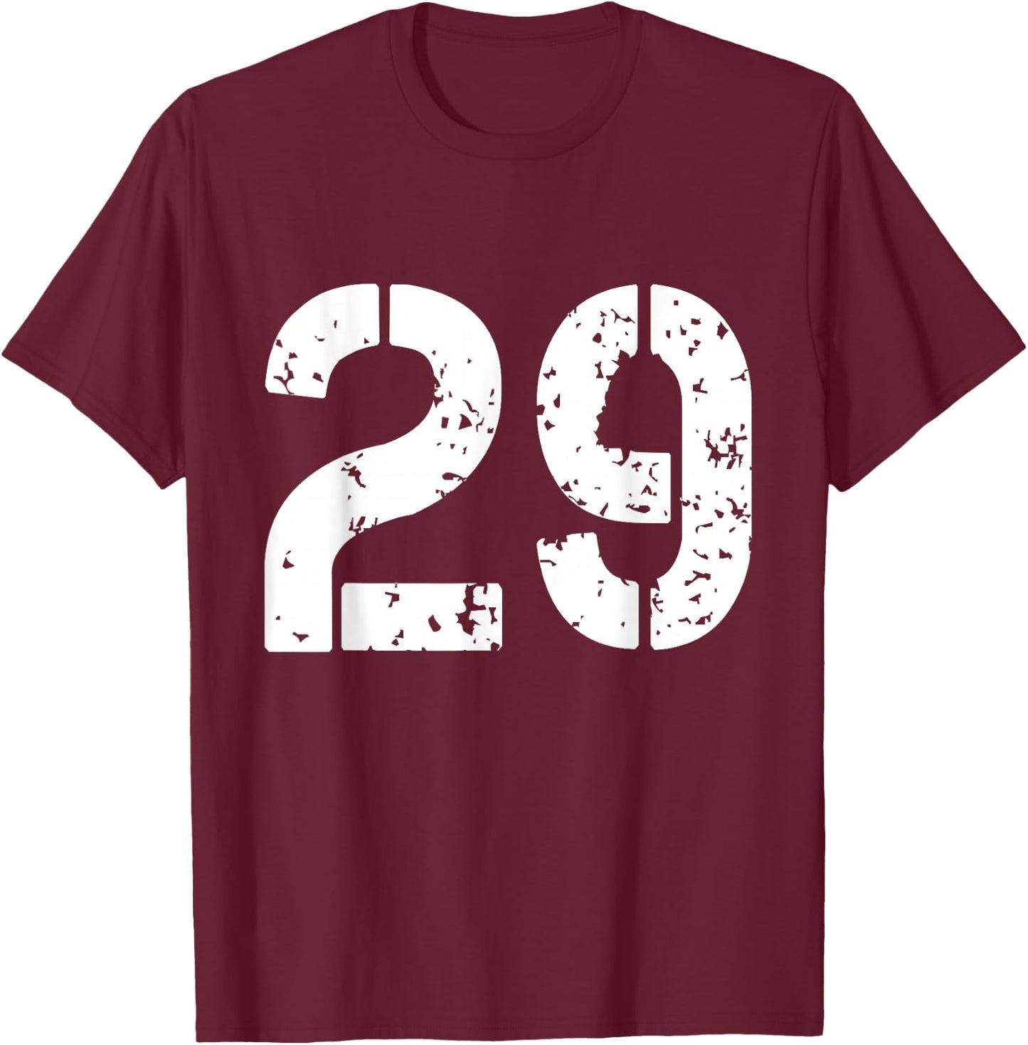 Number 29 Years Old Varsity Team 29th Birthday Graphic T-Shirt - T-Shirt | Maroon
