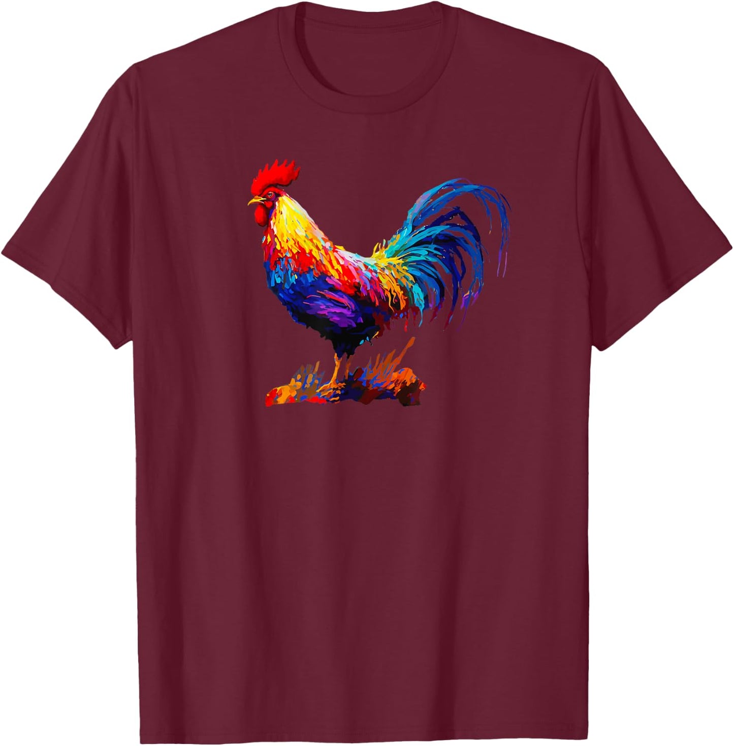 Rooster Country Decor Chicken Gallo Farm T-Shirt - T-Shirt | Maroon