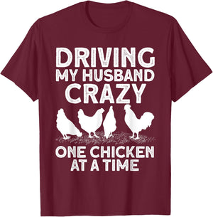 Funny Chicken Art Mom Chicken Lady Chicken Farmer T-Shirt - T-Shirt | Maroon