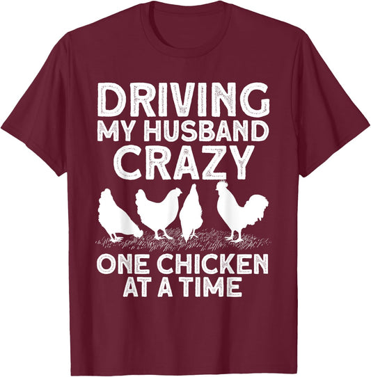 Funny Chicken Art Mom Chicken Lady Chicken Farmer T-Shirt - T-Shirt | Maroon