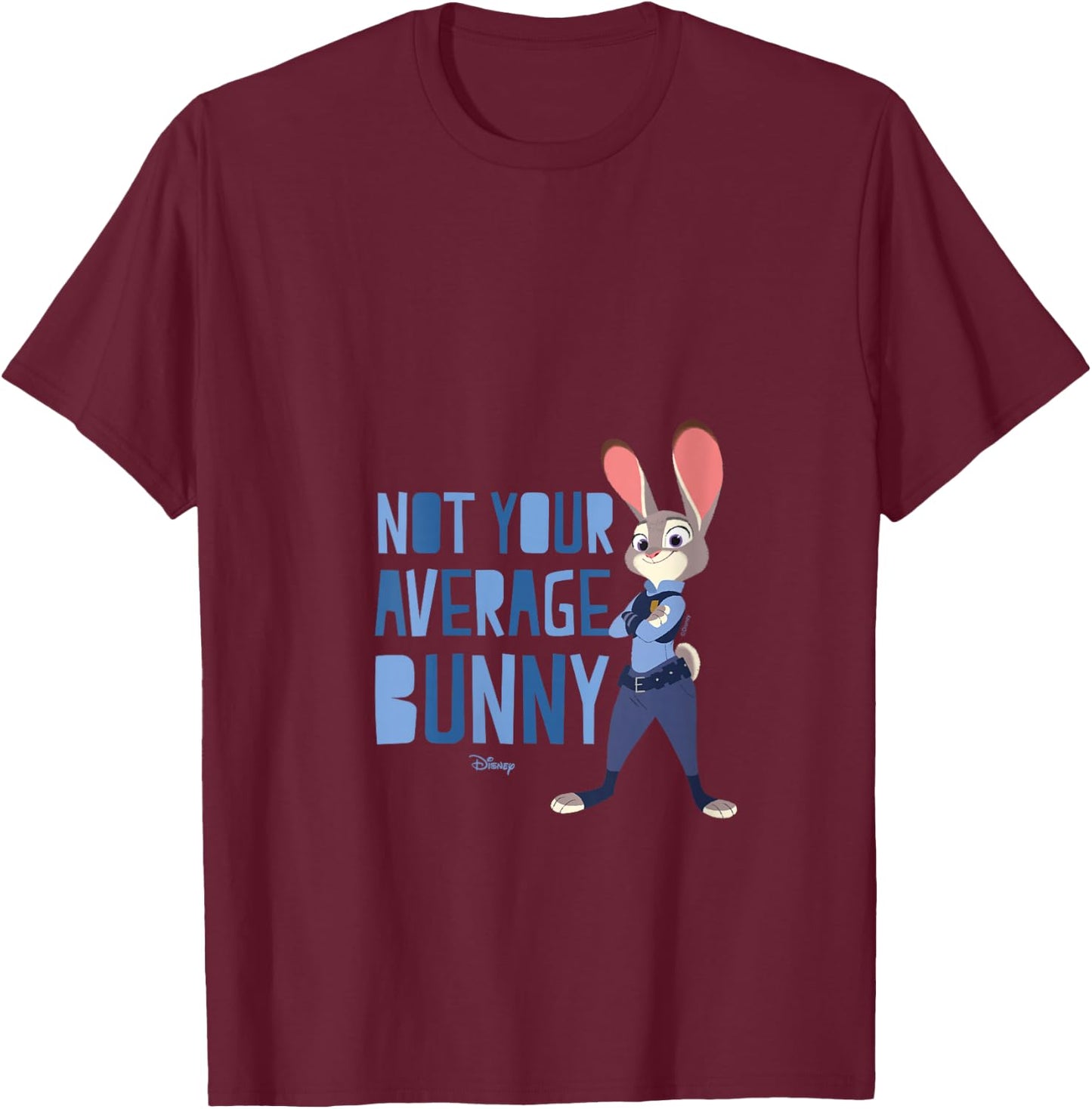 Zootopia - Judy Not Your Average Bunny V-Neck T-Shirt - T-Shirt | Maroon