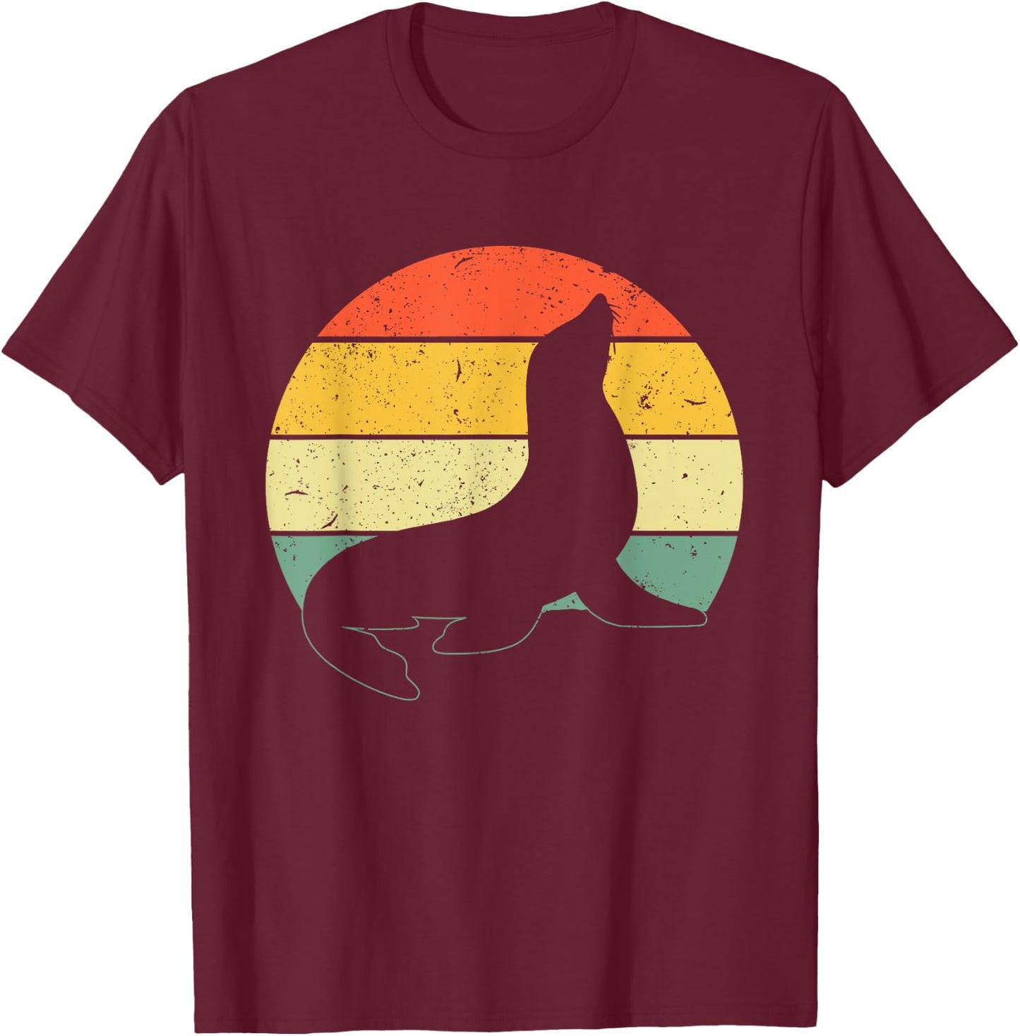 Cute Seal Women Kids Pinniped Sea Lion Seal Animal T-Shirt - T-Shirt | Maroon