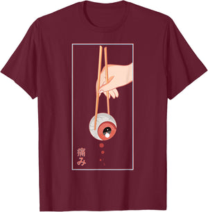 Aesthetic Vaporwave Japanese 90s Japan Art - Human Eye T-Shirt - T-Shirt | Maroon