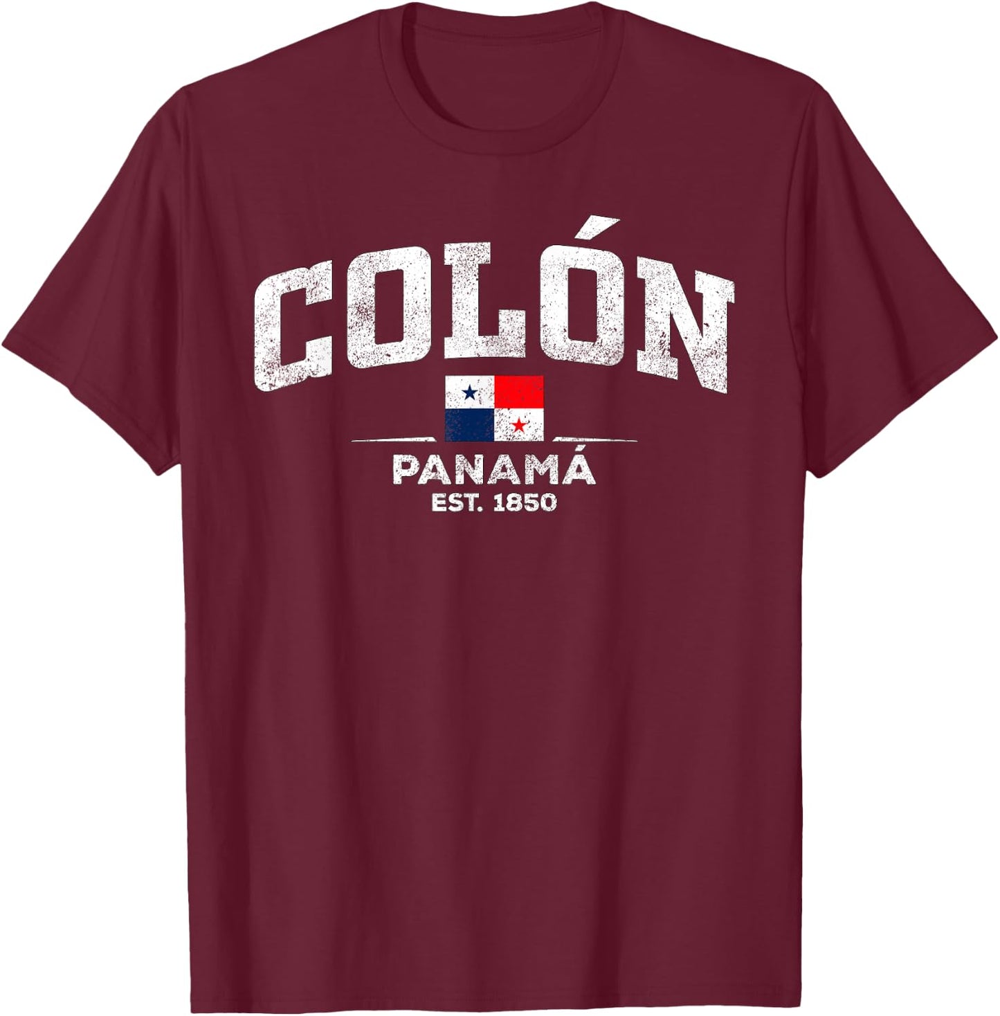 Colon Panama T-Shirt - T-Shirt | Maroon