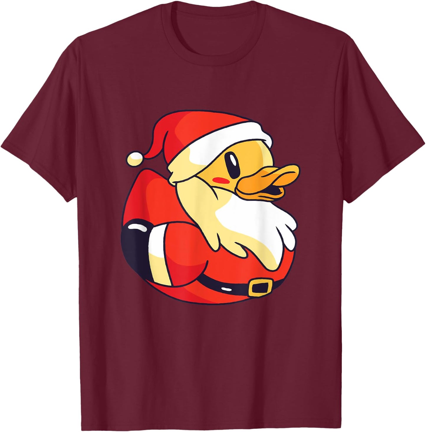 Santa Rubber Duck Rubber Ducky Xmas Quack Duckling Christmas T-Shirt - T-Shirt | Maroon