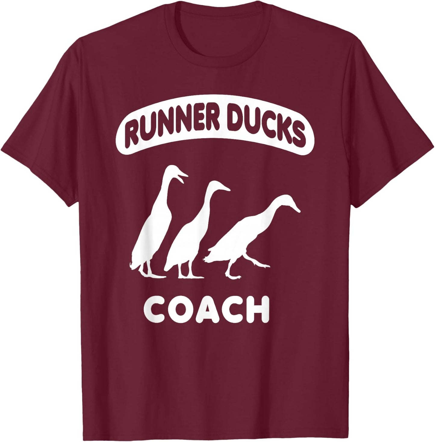 Runner Ducks Coach Indian Duck T-Shirt - T-Shirt | Maroon