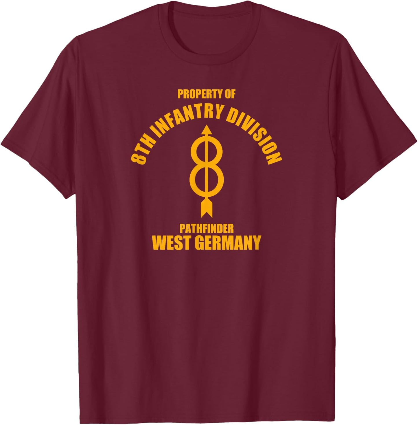 8th Infantry Division T-Shirt - T-Shirt | Maroon