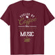 Fueled By Coffee And Country Music | Line Dancing T-Shirt - T-Shirt | Maroon