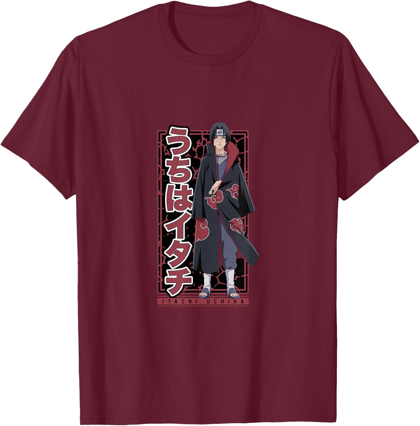Naruto Shippuden Itachi Uchiha Small T-Shirt - T-Shirt | Maroon