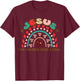 Jesus The Sweetest Name I Know, Retro Xmas Candy Rainbow T-Shirt - T-Shirt | Maroon