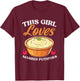 Potato Thanksgiving Dinner Girl Loves Mashed Potatoes T-Shirt - T-Shirt | Maroon