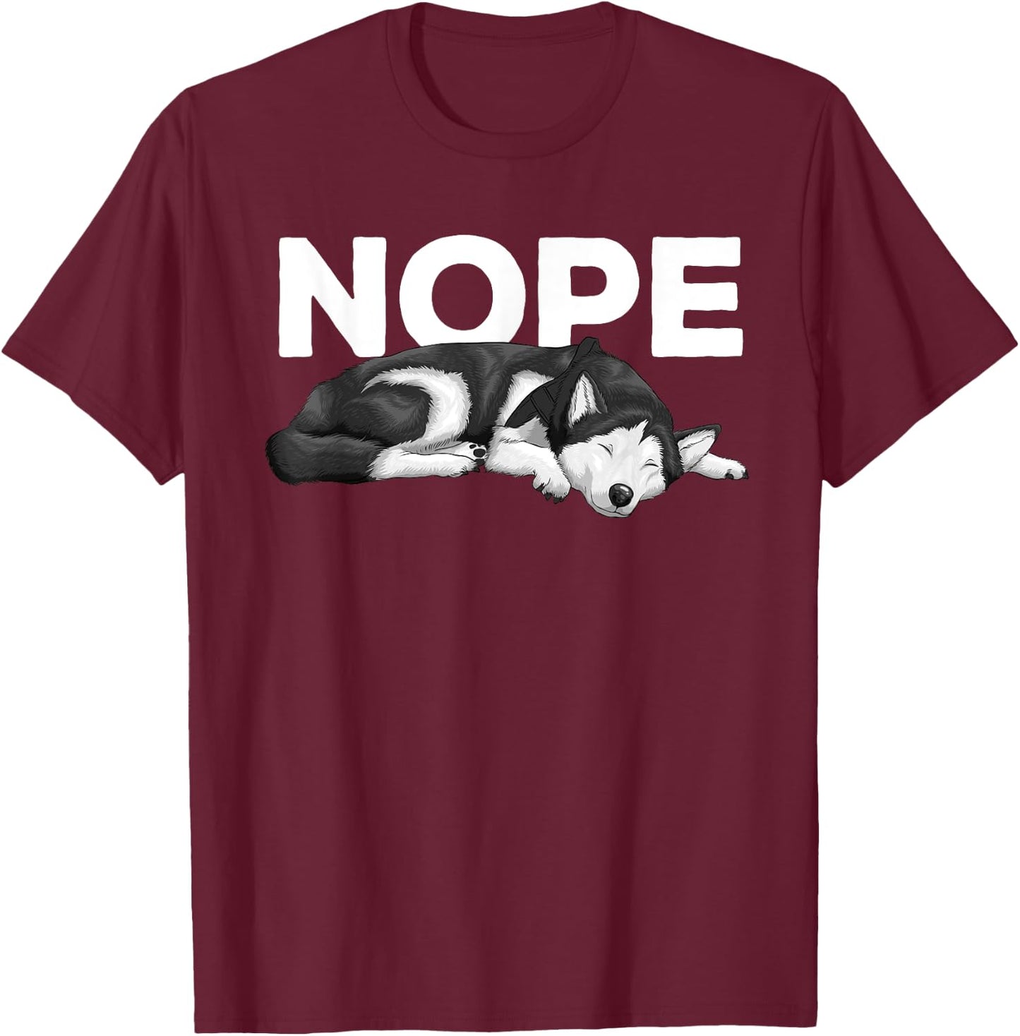 Funny Siberian Husky Design Women Husky Dog Lovers T-Shirt - T-Shirt | Maroon