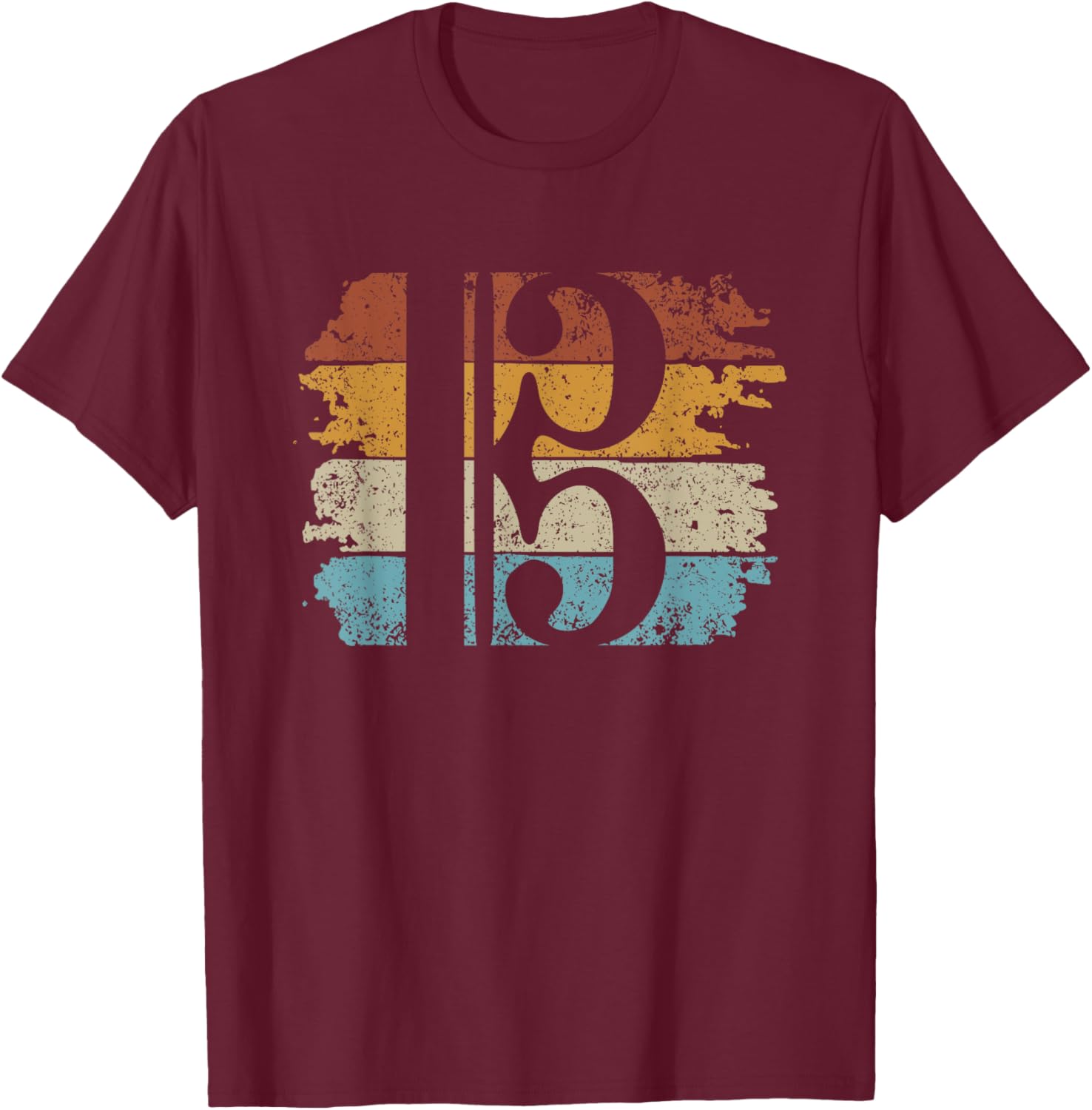 Alto Clef Viola Player Violist T-Shirt - T-Shirt | Maroon