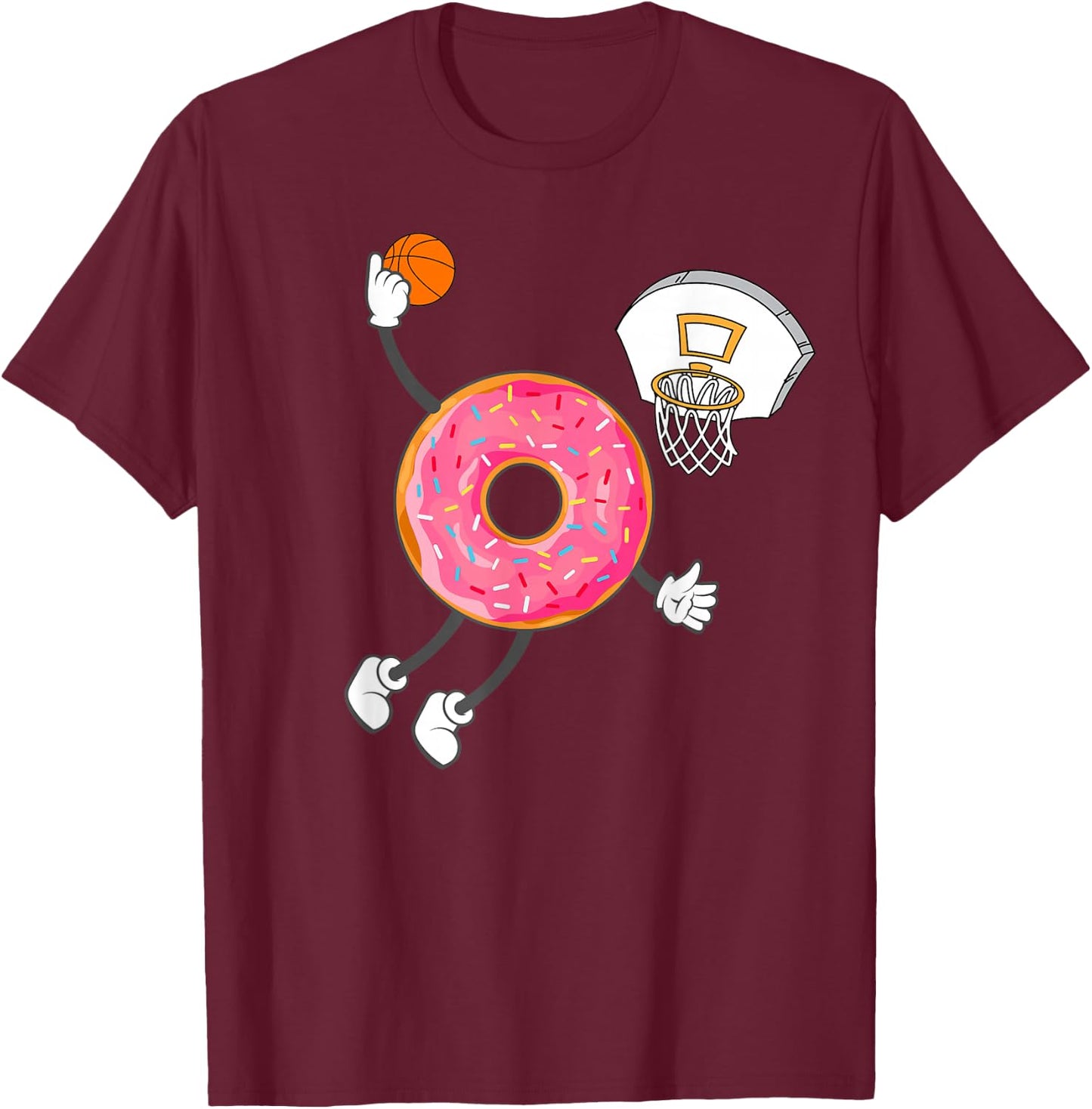 Dunking Donut Hole Food Champ T-Shirt - T-Shirt | Maroon