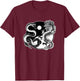 Ying Yang Dragon and snake, balance and harmony T-Shirt - T-Shirt | Maroon