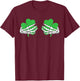 Shamrock Hands Skeleton Funny St. Patrick's Day Men Women T-Shirt - T-Shirt | Maroon