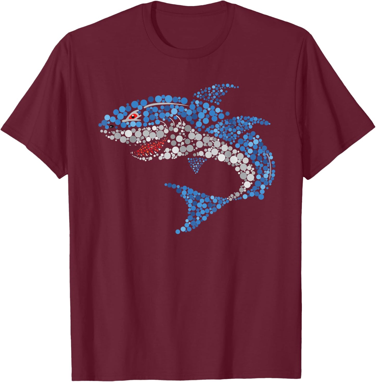 Polka Dot Shark International Dot Day T-Shirt - T-Shirt | Maroon