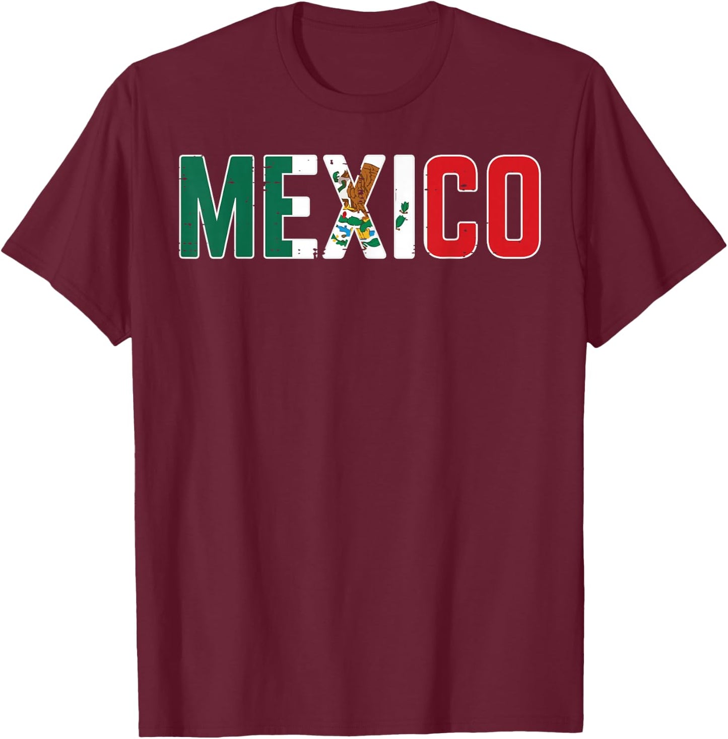 Mexico Mexican Soccer Fan Men Women Boys Girls Kids T-Shirt - T-Shirt | Maroon