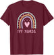 IVF Nurse Cute Pink Rainbow Nursing Healthcare Fertility T-Shirt - T-Shirt | Maroon