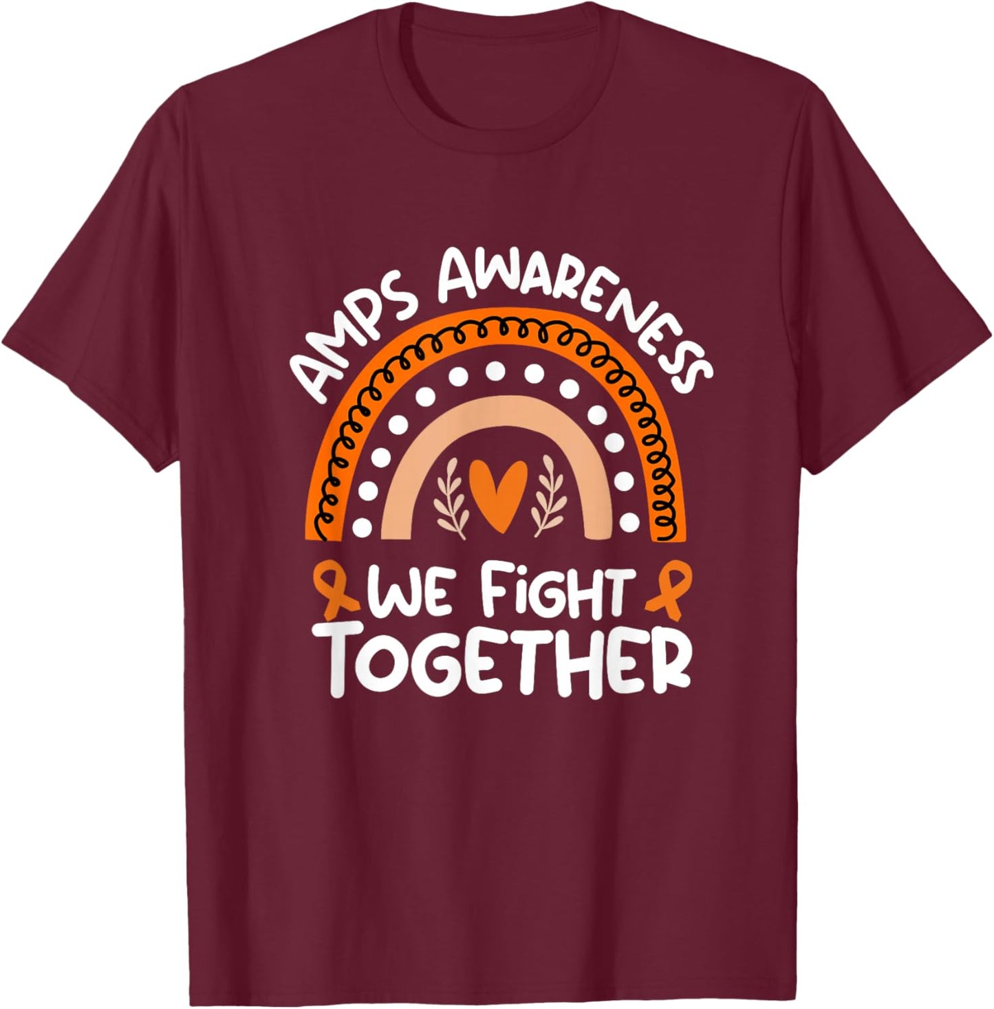 Amplified Musculoskeletal Pain Syndrome Awareness Gear AMPS T-Shirt - T-Shirt | Maroon